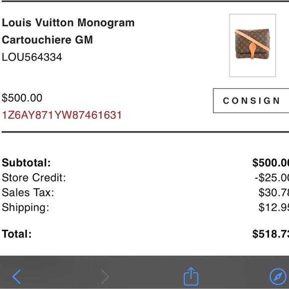 Louis Vutton Monogram Cartouchiere GM - Picture 13 of 14